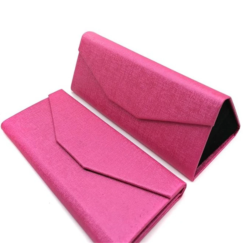 

1Pc Portable Triangle Sunglasses Box Folding Waterproof Strong Magnet Eyewear Case Glasses Protective Organizer Solid Color