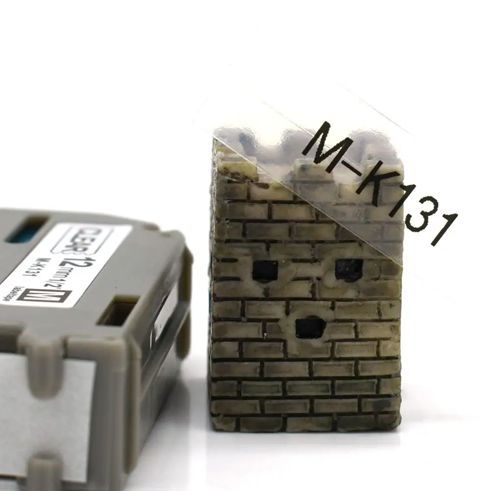Принтер для этикеток brother p-touch 12 мм MK-131 черный на прозрачной ленте M-K131 MK131 MK 131 mk131
