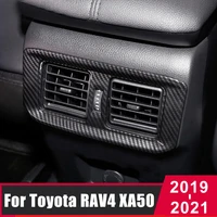 for toyota rav4 xa50 rav 4 2019 2020 2021 2022 accessories car rear armrest box air conditioning outlet cover trim frame sticker
