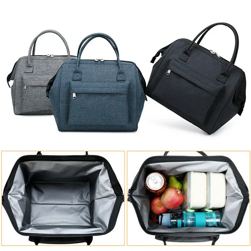 Insulated Oxford Lunch Bag Coolbag Work Picnic Adult Kids Food Storage Lunchbox