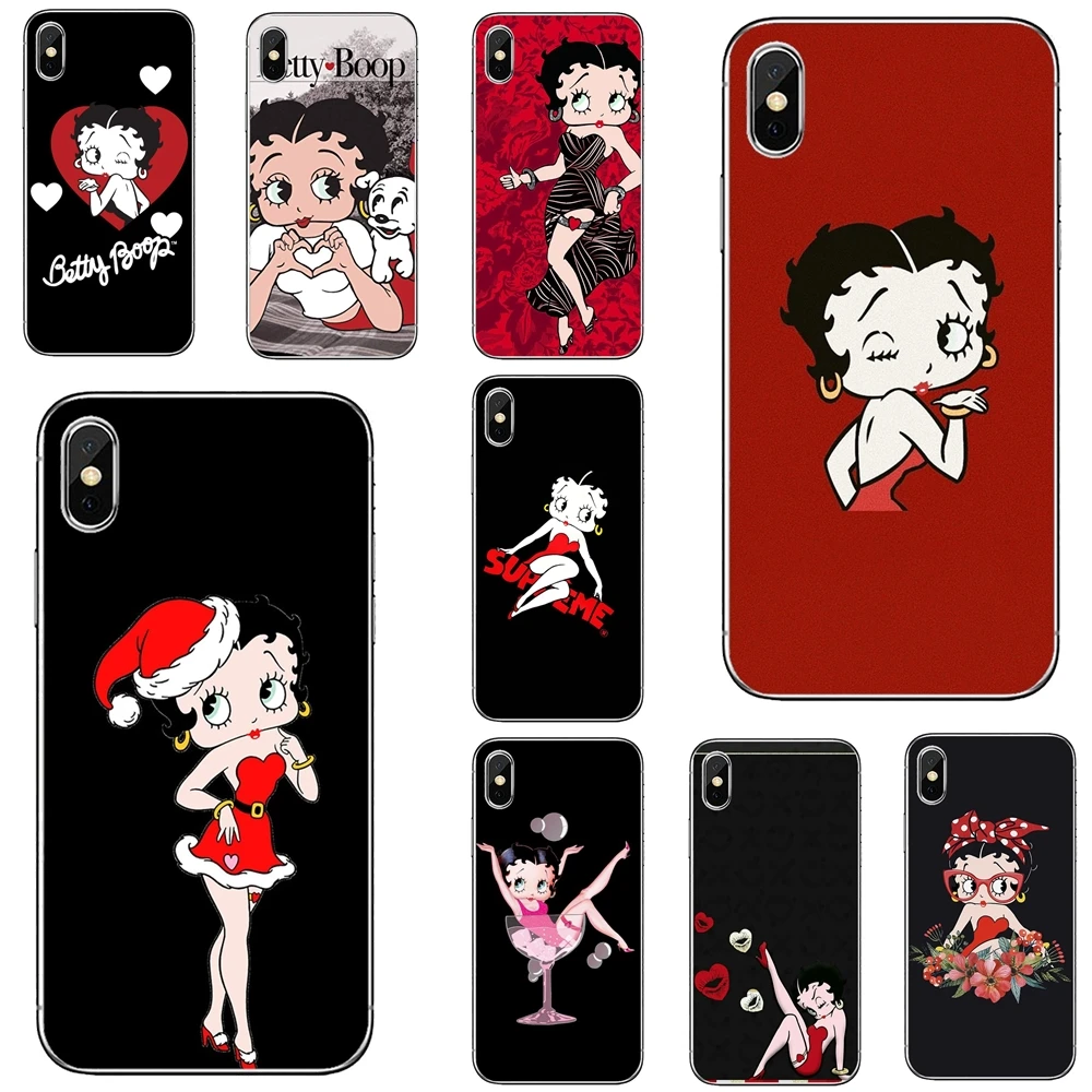 Мягкий чехол Betty Boop мультяшный для Xiaomi poco X3 nfc F2 Pro M3 Mi 5X 6X Max Mix 1 2 2S 3 Mi5 Mi6 Mi3 Mi4|Бамперы|