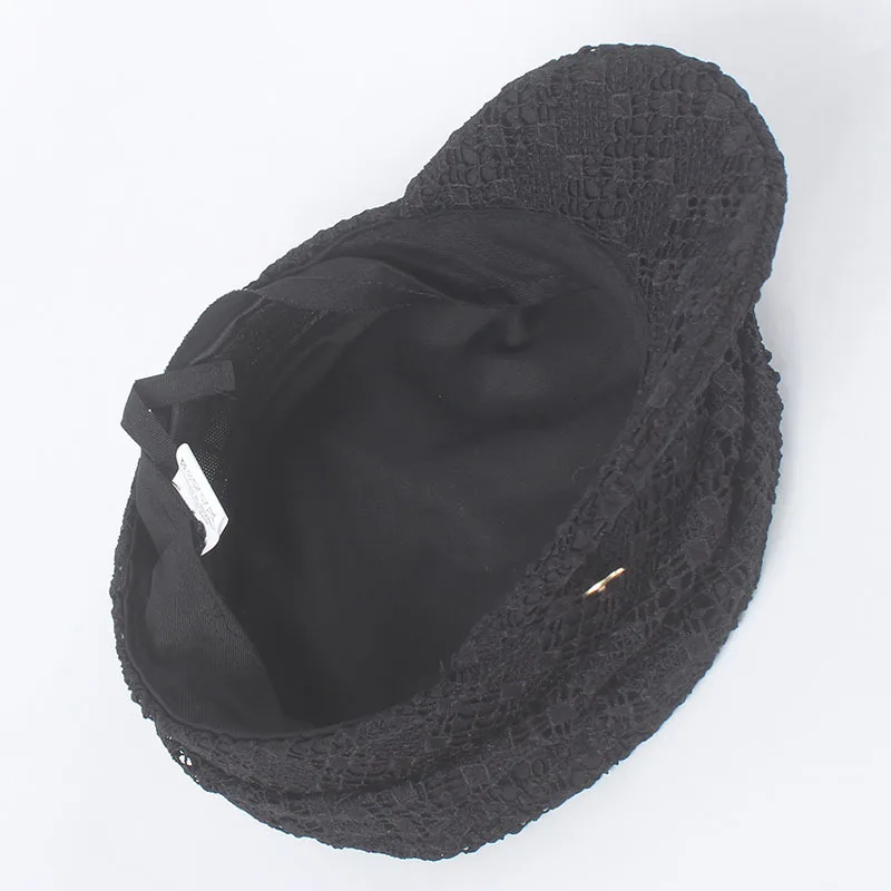 USPOP женские шляпы белые черные кружевные кепки газетчика модные с козырьком