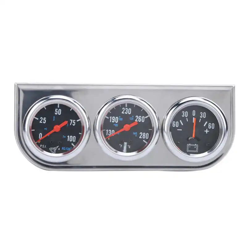 

Oil Pressure Water Temp Amp Gauge Convenient Use Oil Pressure Water Temp Amp Meter for 12V Gasoline Vehicles