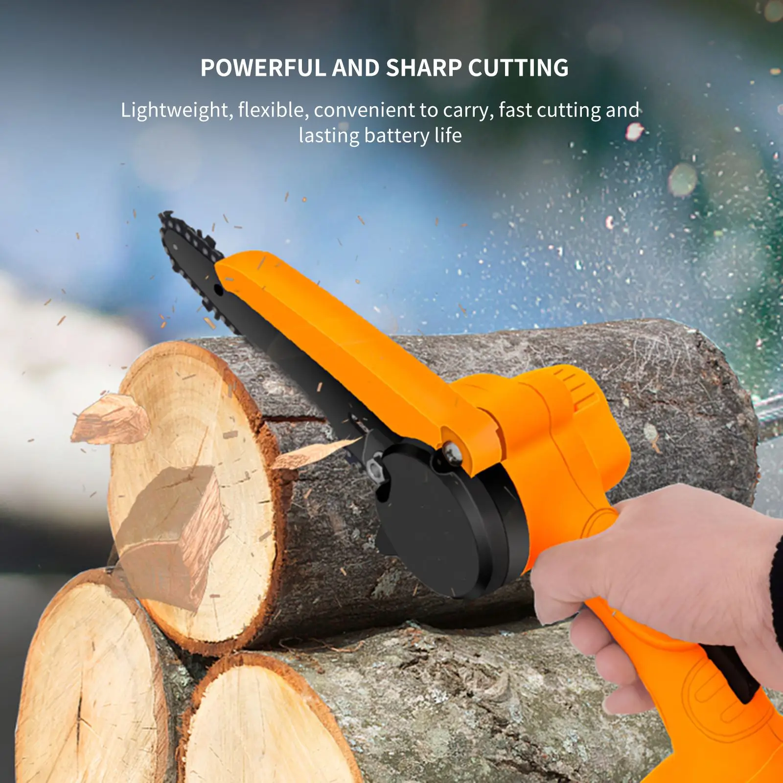 

6 Inch Brushless Electric Saw Pruning ChainSaw Garden Tree Logging Trimming Saw Woodworking Cutter For Battery