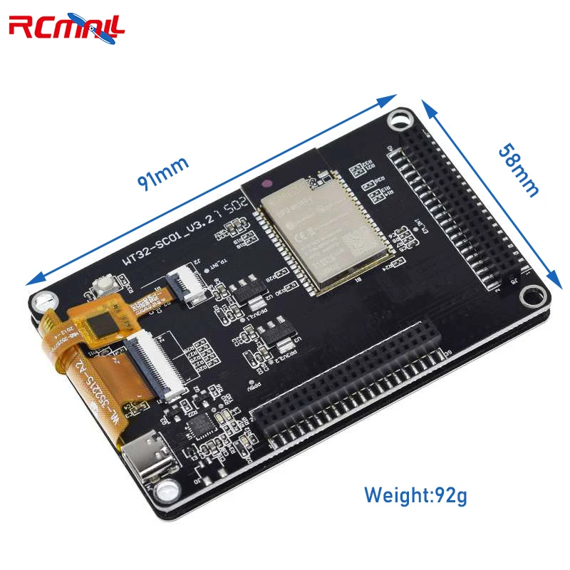 ESP32 Development Board WT32-SC01 With 3.5In 320X480 Capacitive Multi-Touch LCD Screen Built-In BT Wifi ESP32-WROVER-B Module