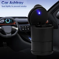 car ashtray with led light cigarette cigar ashtray container ashtray gas bottle smoke cup holder storage cup car supplies