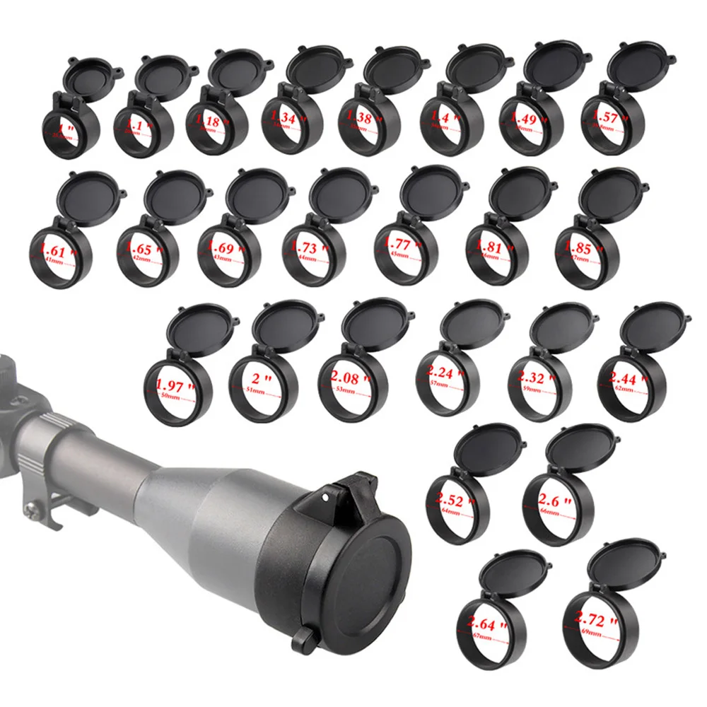 

25.5mm-69mm Rifle Scope Lens Cover Defender Riflescope Quick Flip Spring Up Open Protector Cap