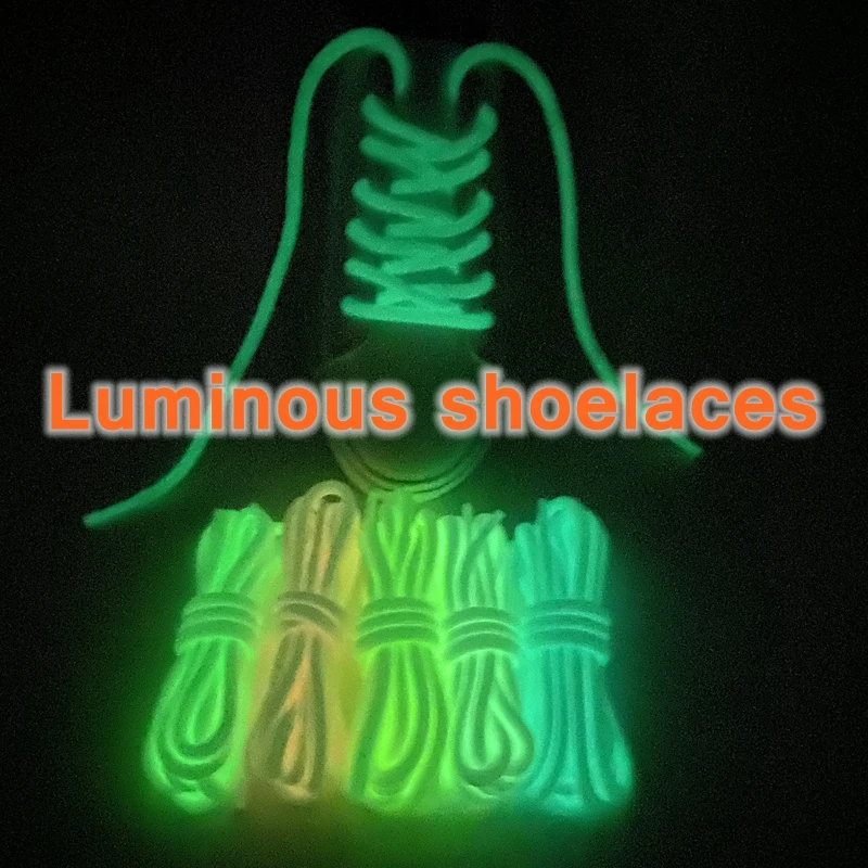 

Luminous Shoe laces High Quality Fluorescent Shoelaces Glow In The Dark Night 5MM diameter Round Shoelace Sneaker Laces Shoes