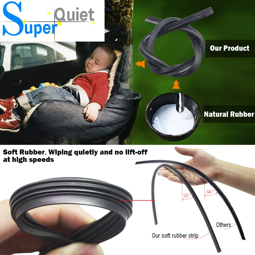 Buildreamen2 автомобильные аксессуары Щетка стеклоочистителя Авто Резиновые