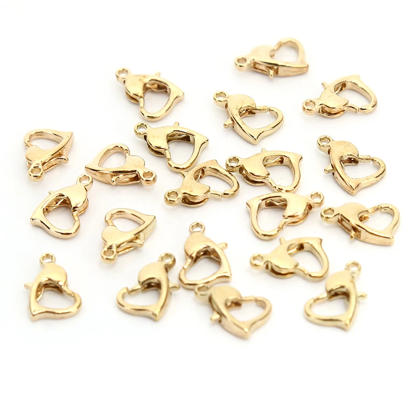 Классическая застежка-карабин в форме сердца для изготовления ювелирных изделий