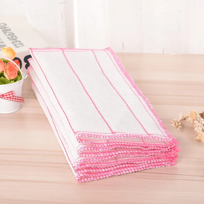 10 шт бытовой нежирный хлопчатобумажной пряжи блюдо ткань абсорбент утолщенной