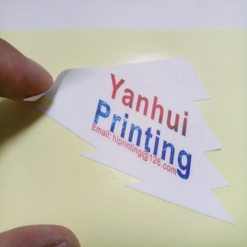 2x2 дюйма белая виниловая наклейка печать на заказ/kiss cut sticker