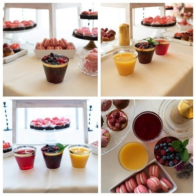 Одноразовые пластиковые Семейные прозрачные стаканчики 25 шт Вечерние