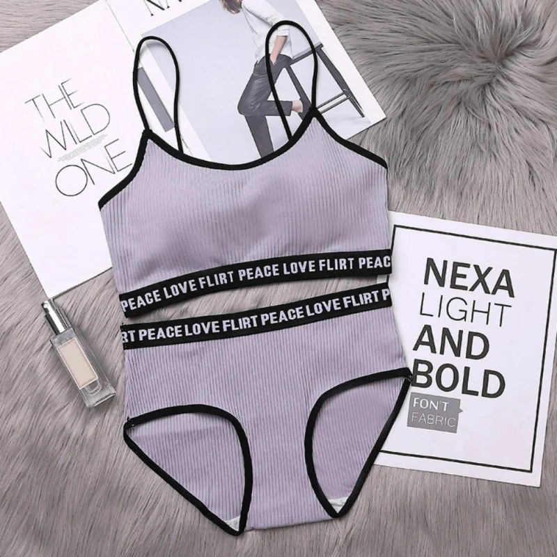 Комплект японского нижнего белья из хлопка с тонким винтом комплект пуш-ап