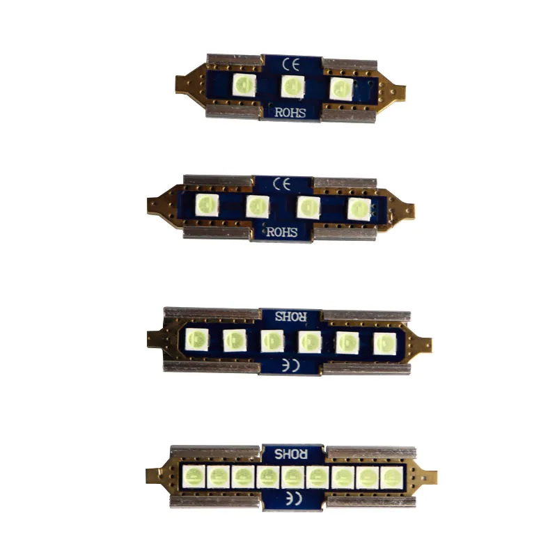 100 шт. купольные фонари Festoon C5W NON Polar 0 1A 18A 2A 31 мм 36 39 41 3 4 6 8 SMD 3030 Светодиодная карта