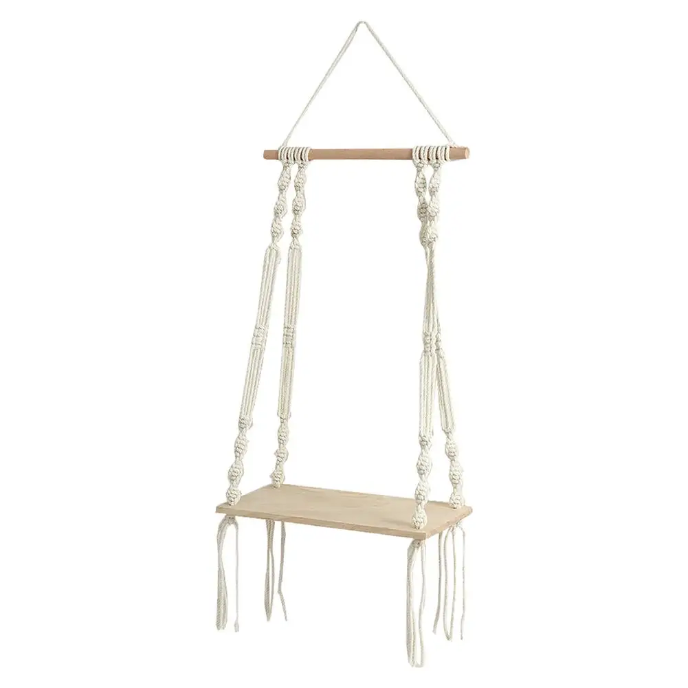 

Boho Wall Shelf Farmhouse Decor Unique Bohemian Style Macrame Wall Decor Large Macrame Wall Mounted Shelf Boho Home Decor