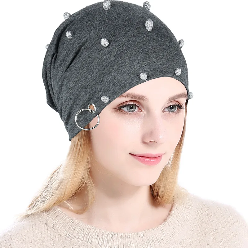 

NDUCJSI Winter Skullies Hip Hop Cap Women Skullies Fashion New Fashion Rivet Hoop Warm Men Hat Autumn Adult Caps Bonnet Beanies