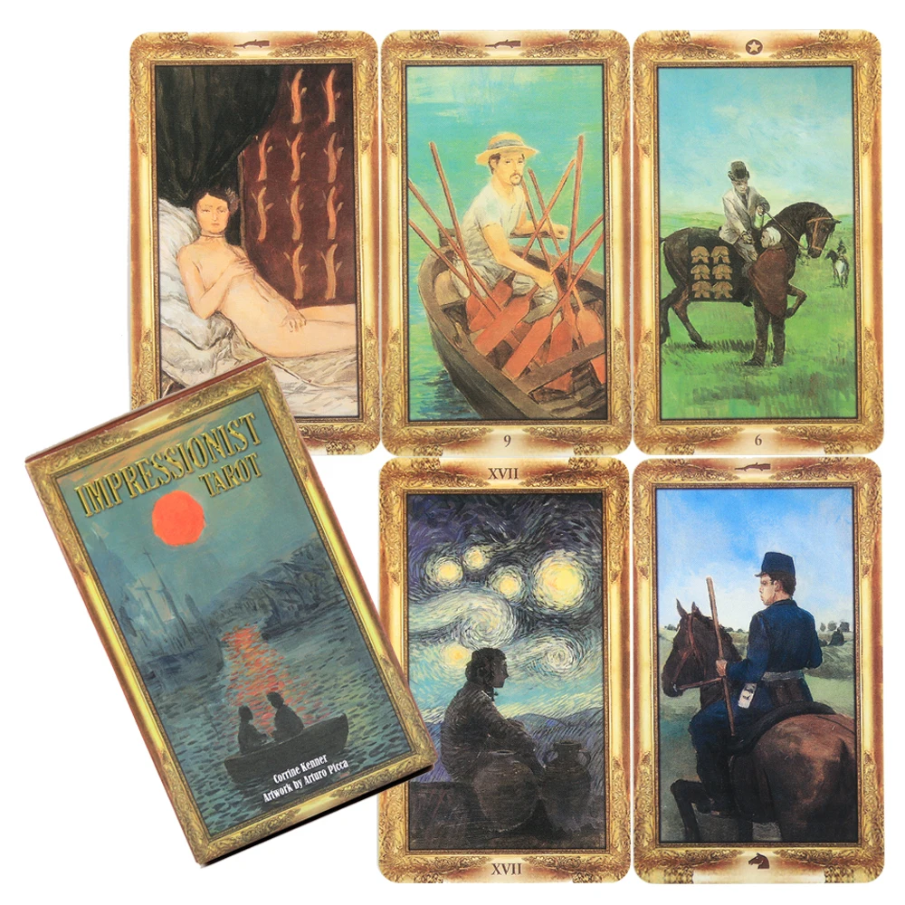 

2021 Retro Style Classics Beautiful New Arrive Impressionist Tarot Cards Popular Style Oracle Card Witchcraft Supplies for Altar