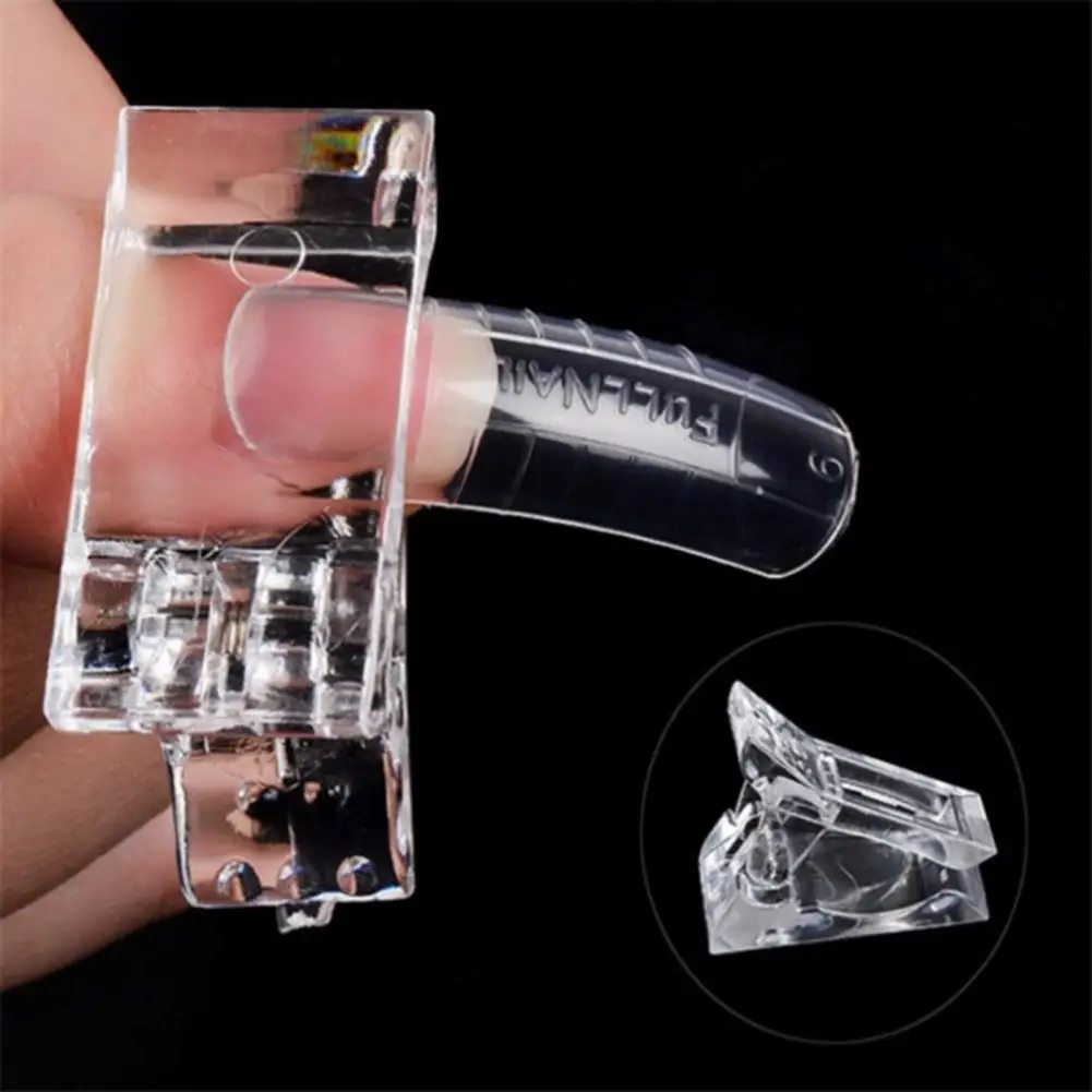Nail Art Transparent Crystal Clip for Finger Extension Nail UV Gel Fixed Nail Mold Professional Nail Product Nails Accesorio Hot