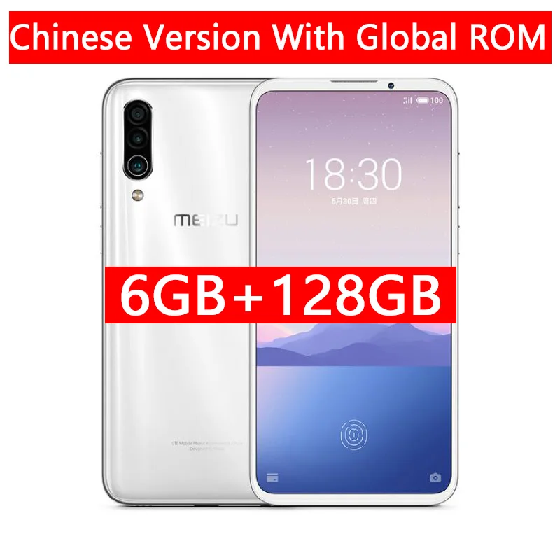 128G White-Chinese Meizu 16XS с глобальной прошивкой, 6 ГБ ОЗУ, 16 XS, Смартфон Snapdragon 675, 6,2 дюймов, 48 МП, тройная камера AI, фронтальная 16 МП, 4000 мА/ч, gps, Wi-Fi - Цвет: 128G White-Chinese
