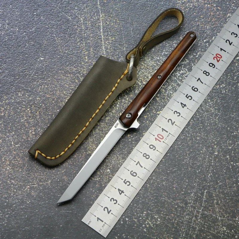 TIGEND ручка складной нож M390 лезвие деревянная ручка медный подшипник Охота Кемпинг портативный карманный фрукты ножи выживания EDC инструмент
