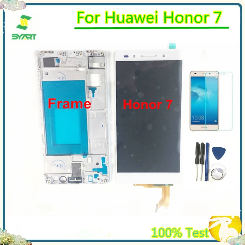 5,2 '' протестированный ЖК-дисплей для Honor7, сенсорный ЖК-экран с дигитайзером в сборе, рамка с бесплатными инструментами для huawei Honor 7