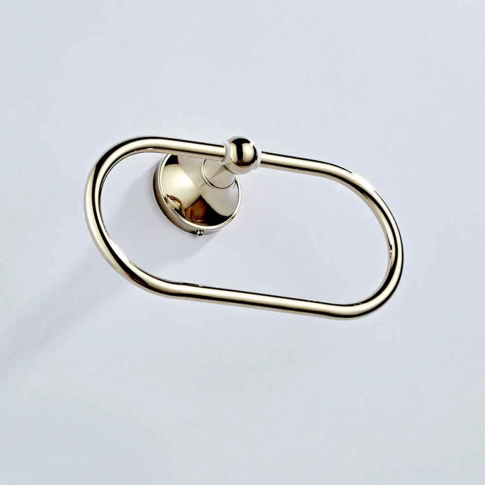 

Modern Wall-mounted Towel Shelf Simplicity Spray Towel Ring Oval Towel Hanging Rack for Bathroom Kitchen Hotel