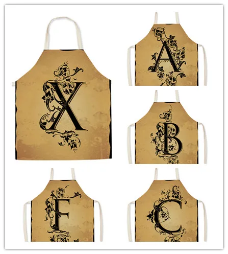 

Фартуки с черными буквами для женщин, водонепроницаемые приборы для уборки дома с защитой от жира, 1 шт.