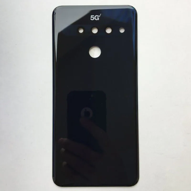 Для LG V50 Задняя крышка батареи стеклянная для задняя корпуса три отверстия/пять