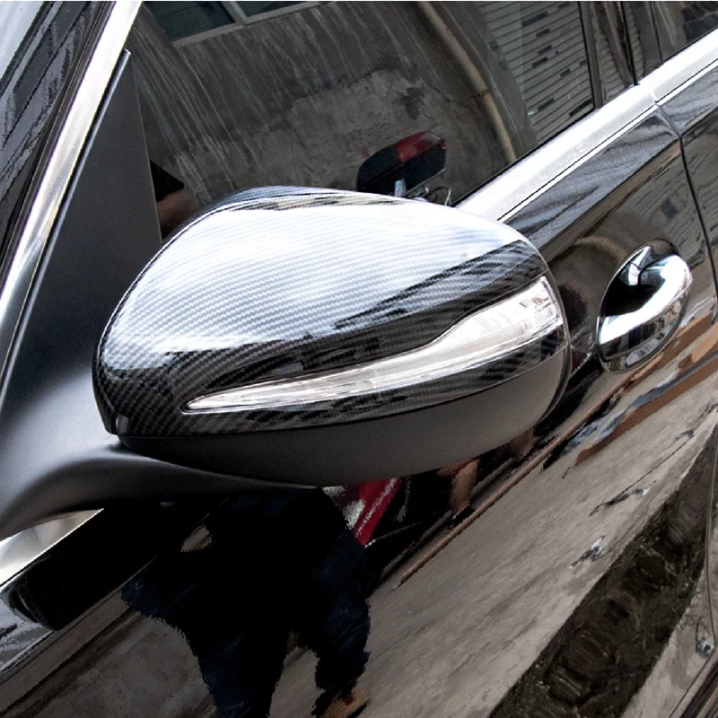 

Car ABS Carbon Fiber Rearview Mirror Cover Back View Cap for Mercedes Benz GLE 2020