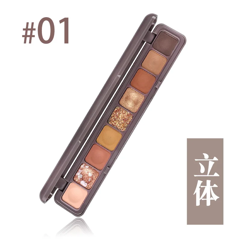 9 цветов тени для век с клавиатурой палитра теней большая вспышка матовая