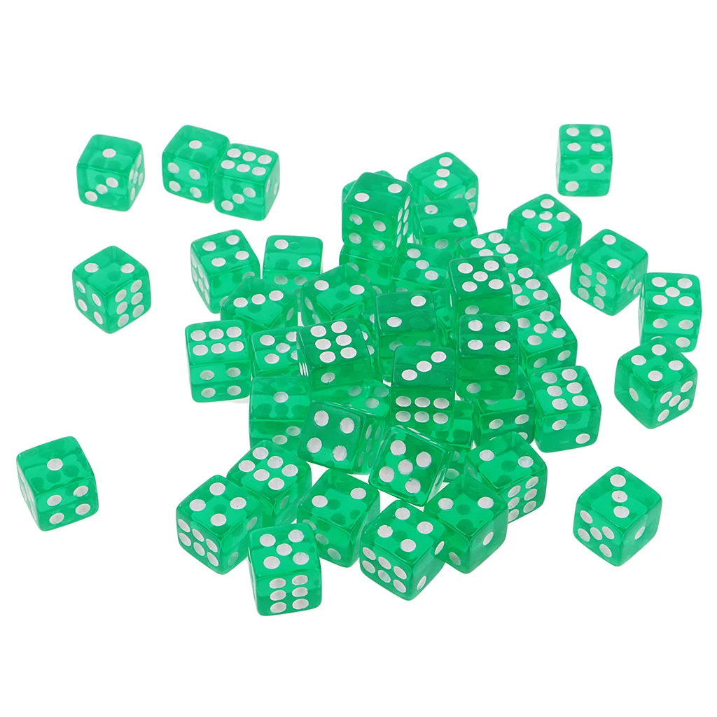 50X6 двусторонних игральных костей D6 многогранные игральные кости 12 мм для