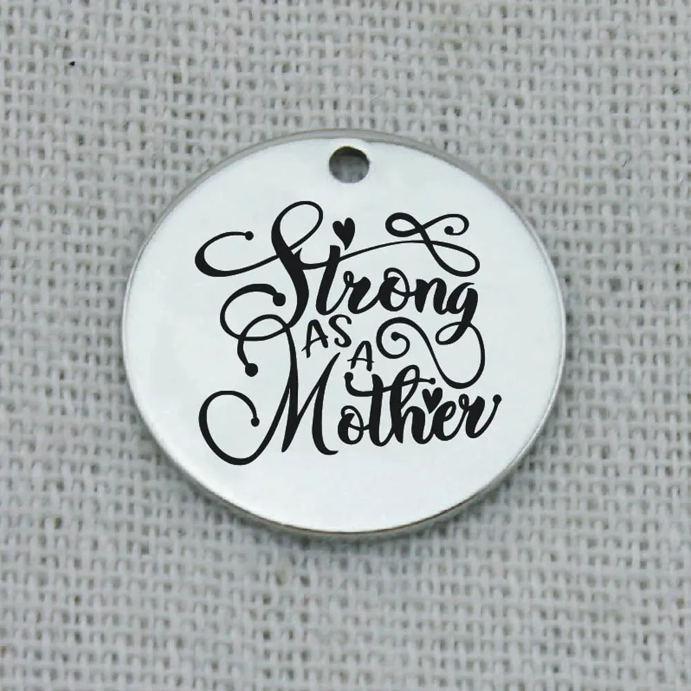 Ожерелье Strong as Mother оптовая продажа кулонов украшения для женщин и мам тренд 2021