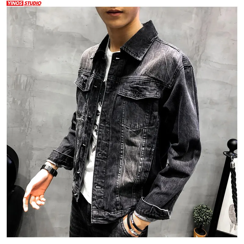 Прямая поставка осенние мужские пальто с карманами уличная джинсовая тонкая