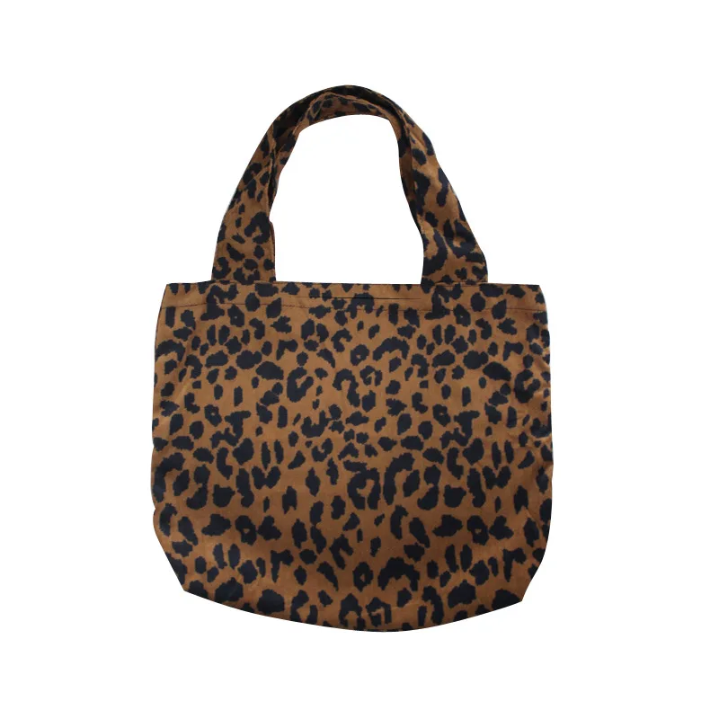 

2021 Women Tote Leopard Large Capacity Shopping Bags Print Ladies Foldable Eco Reusable Shoulder Shopper Bag Handbags