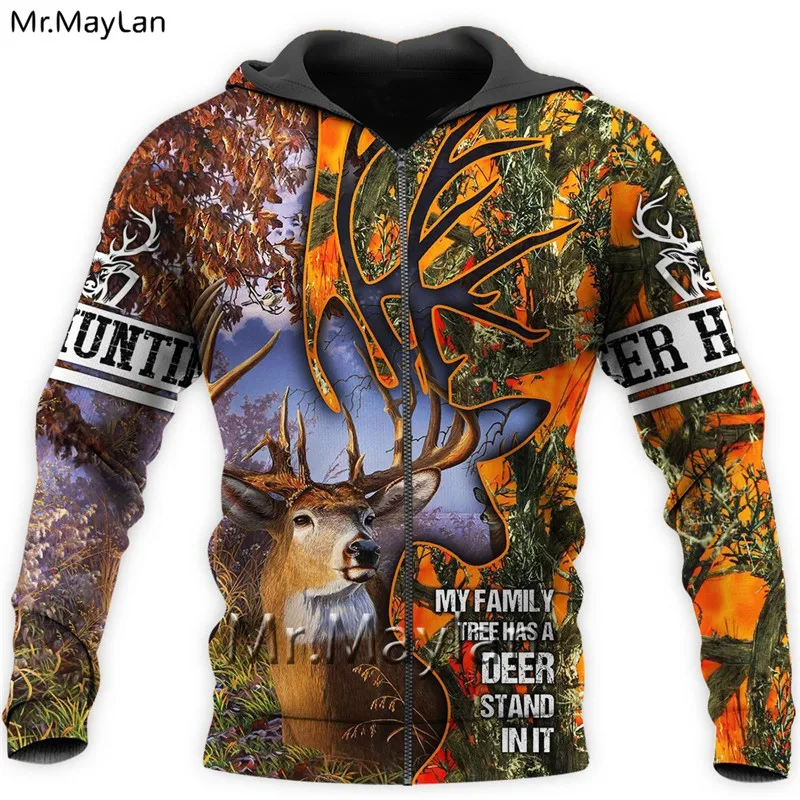 

New Deer Huner 3D Printed Jacket Men/Women Harajuku Men Hoodie Unisex Casual Streetwear Sweatshirt Pullover sudadera hombre G801