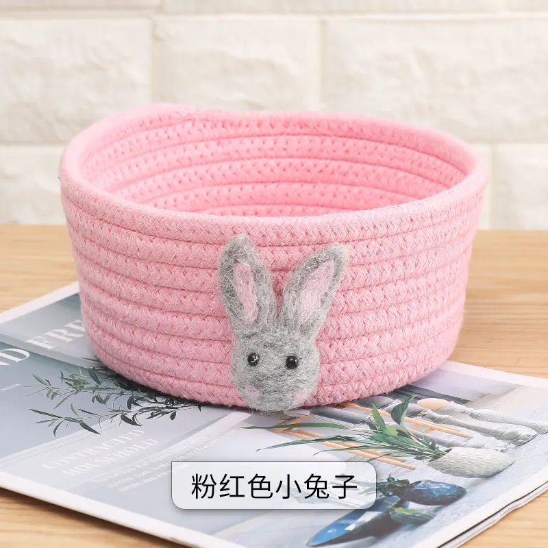 

Cute Cartoon Woven Storage Basket Kids Toy Fresh Desk Organizer Storage Baskets Bedroom Cesto Ropa Sucia Storage Basket EK50SB
