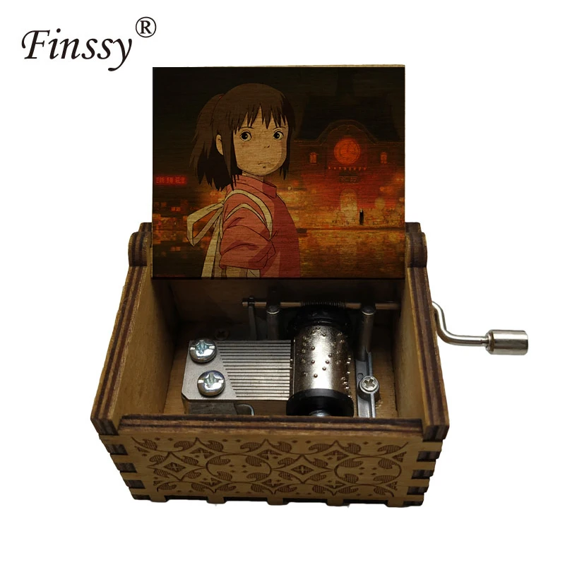 Деревянная музыкальная шкатулка с уникальным принтом Музыкальная мотивом