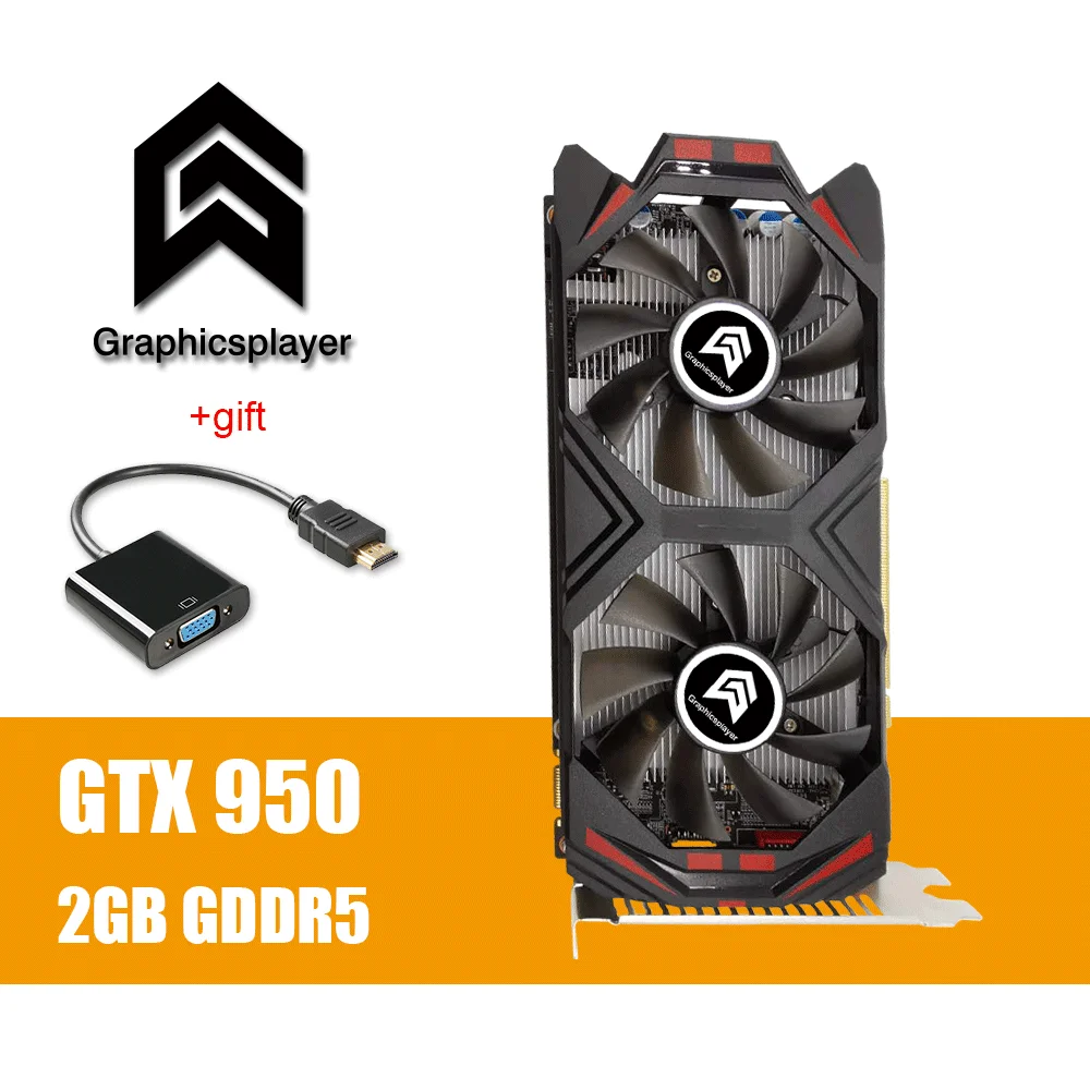 Видеокарта PCI E GTX 950 2 ГБ DDR5 128Bit видеокарта для Nvidia|graphic card|video cardgtx |