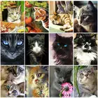 5D алмазная живопись кот Алмазная Вышивка Изображение бриллиантов Животные вышивка крестиком Алмазная вышивка по фото Декор подарки