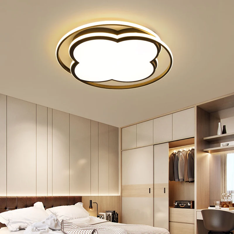 

Nordic minimalist LED ceiling lamp atmospheric household black and white personality stylish bedroom lamps