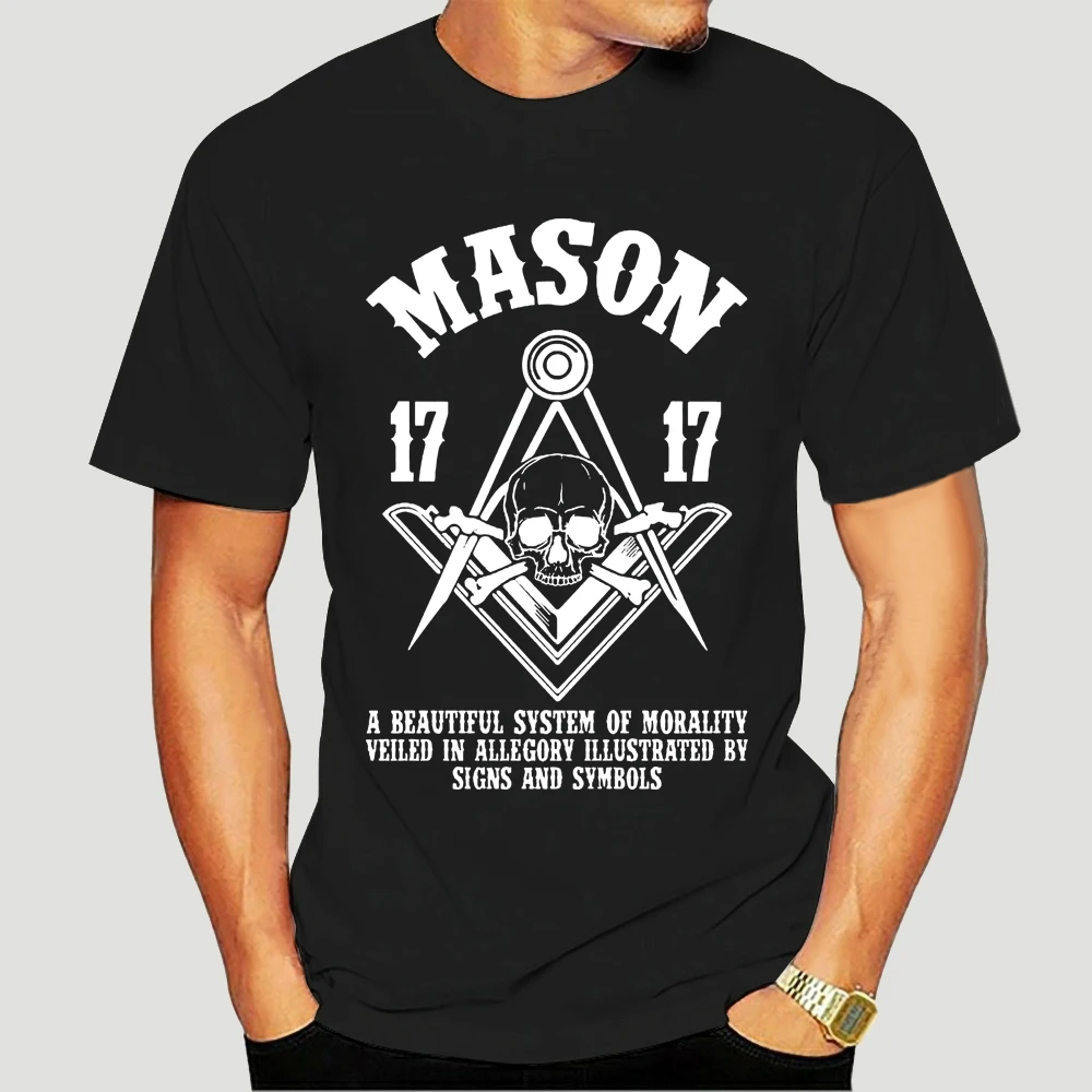 Camiseta de masones para hombre y mujer, camisa de masones masónica 1717 de algodón, 3278X, 100%