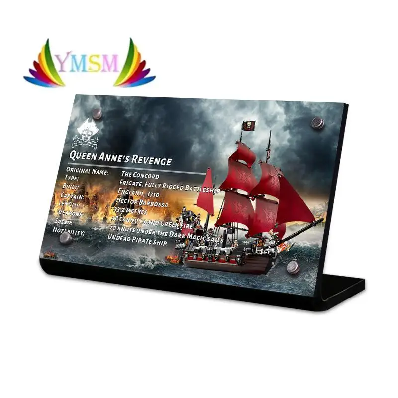 

Building Blocks Set Display Stand for Pirates Series The Queen Annes Revenge Model ABS material kids Toys Xmas Gifts Collectins