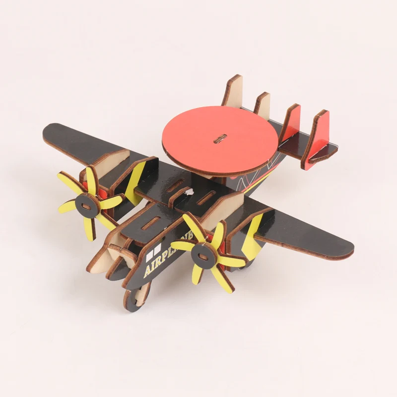 

4pcs Warplane 3D Puzzles Kids Wood Fighter Plane Models Jigsaw Puzzle Wooden Toys Children Airplane Model Building Kits Boy Gift