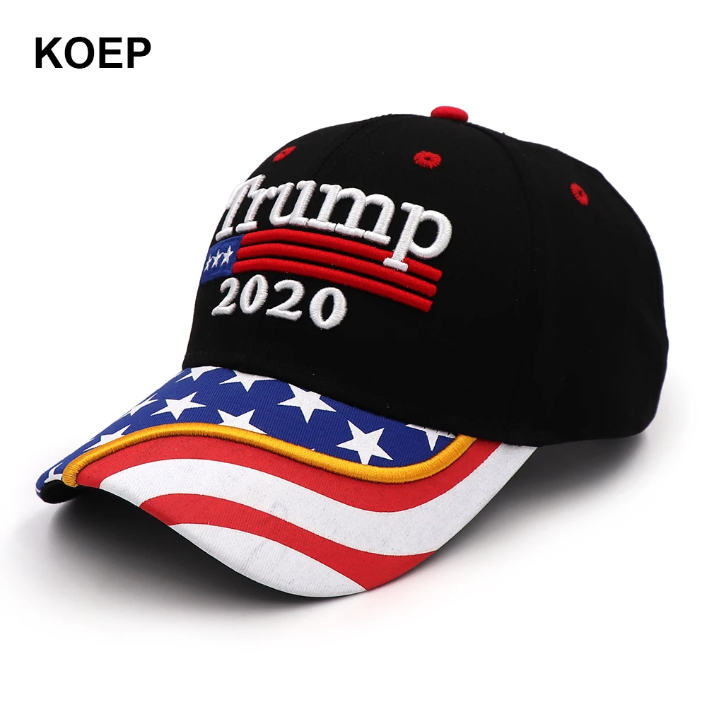 Новинка 2020 Кепка с флагом США бейсболка s Keep America Great Снэпбэк президента 3D вышивкой