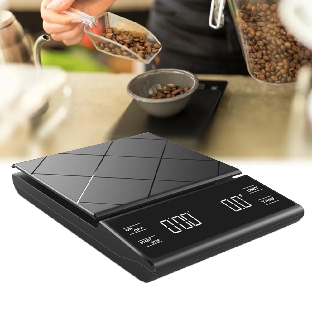 

Portable Electronic Digital Coffee Scale With Timer High Precision LED Display Household Weight Balance Measuring Tools