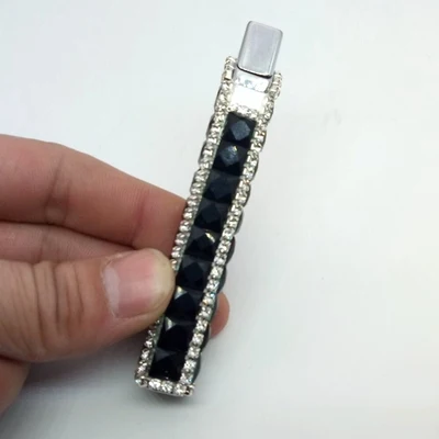 Милые женские тонкие газовые зажигалки, стразы, зажигалка для сигарет, повторная надувная Зажигалка 9,5 см - Цвет: 12