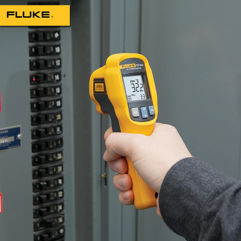 Продажа ИК-термометр FLUKE-62 MAX 59 MT4 MAX, Бесконтактный цифровой лазерный температурный пистолет-30-500 ℃ (-22 ~ 932 ℉) желтый и черный