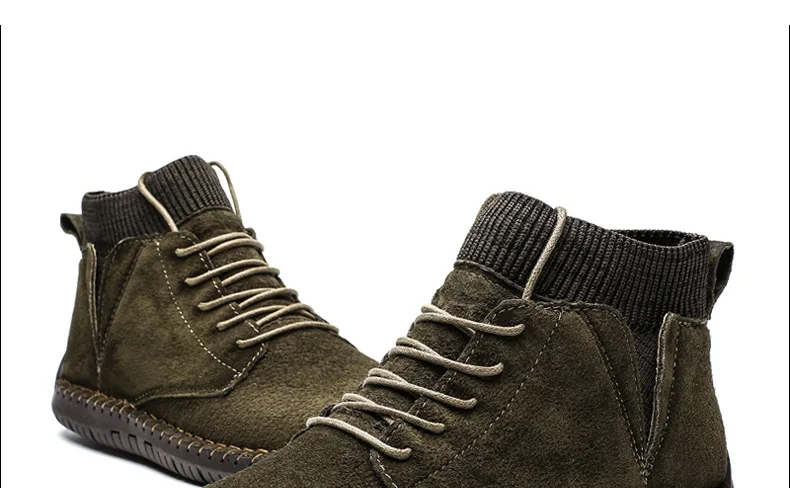 Зимние кожаные повседневные мужские ботинки; Botines Hombre Botas Masculina Bot Erkek Buty Zimowe Stivaletti Uomo; плюшевый мех