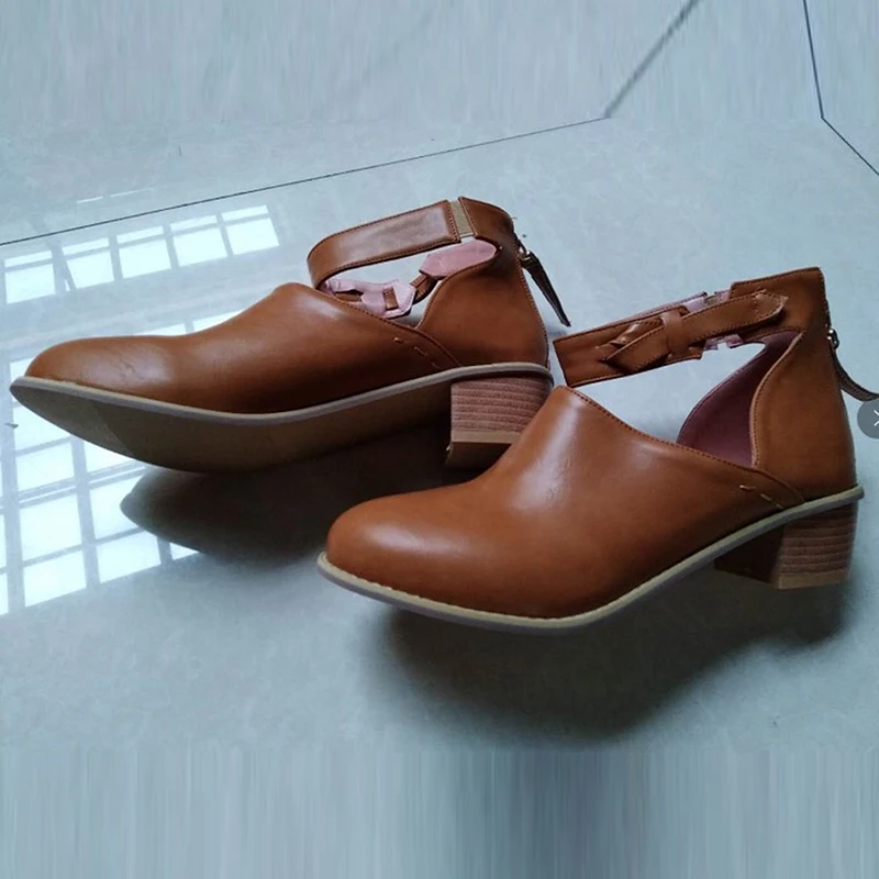 Модные женские туфли-лодочки босоножки на ремешке с пряжкой модельные туфли